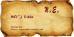 Máj Edda névjegykártya
